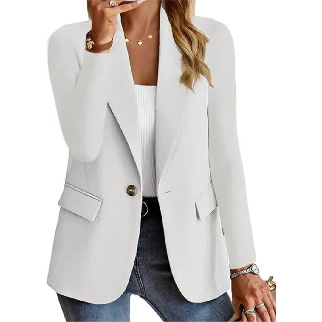Veste Longue Pour Femme Avec Poches À Boucle Et Couture Structurée Pour Diverses Occasions