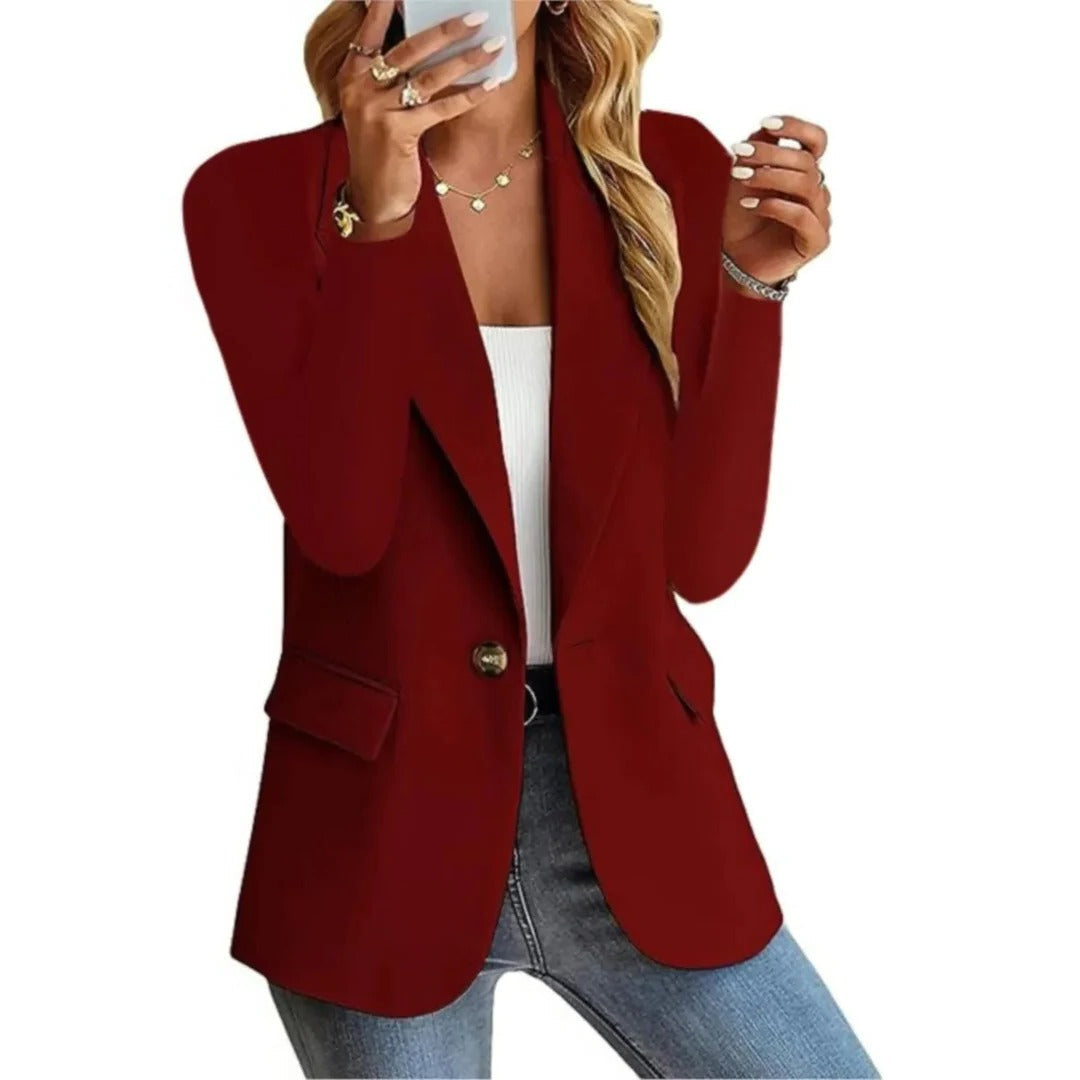 Veste Longue Pour Femme Avec Poches À Boucle Et Couture Structurée Pour Diverses Occasions