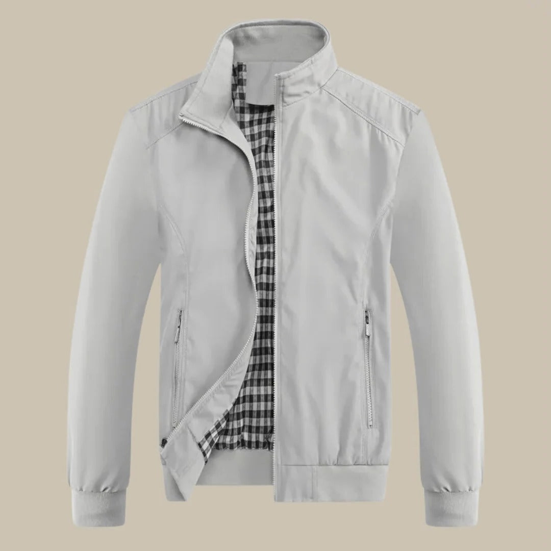 Veste Homme Été À Col Montant À Coupe Structurée Avec Zip Frontal Amawinc Pour Quotidien Actif