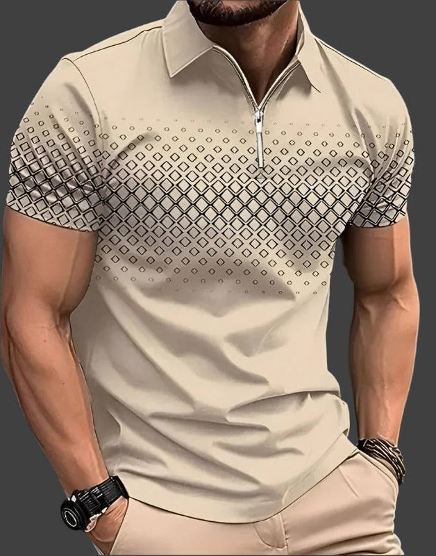 Polo Homme à Carreaux Amawinc Léger et Respirant Été Décontracté et Polyvalent Idéal