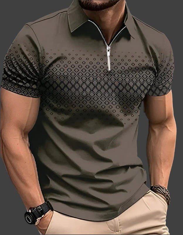 Polo Homme à Carreaux Amawinc Léger et Respirant Été Décontracté et Polyvalent Idéal