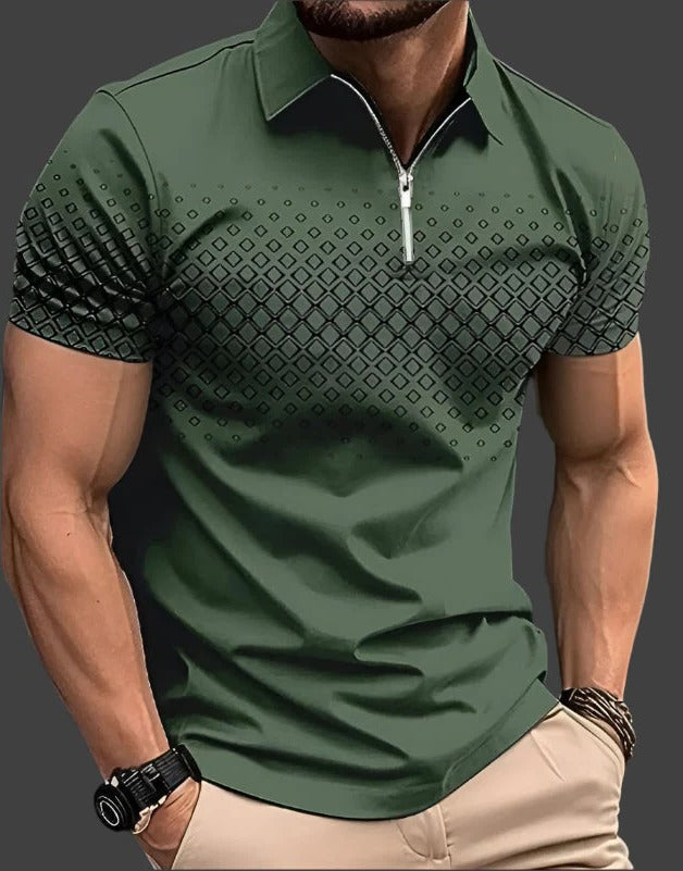 Polo Homme à Carreaux Amawinc Léger et Respirant Été Décontracté et Polyvalent Idéal