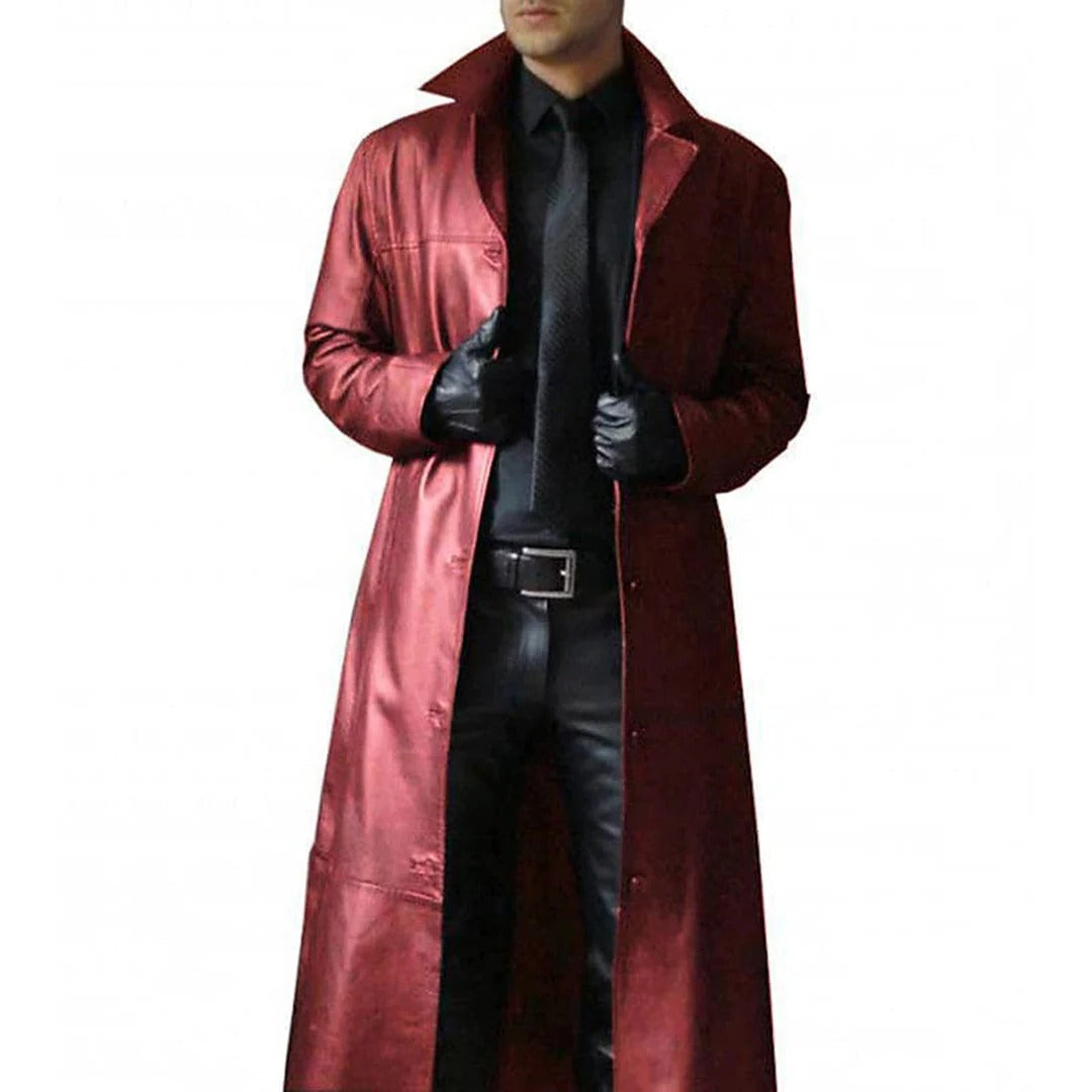 Manteau Long Pour Homme Amawinc Trench Coat Automne Hiver Résistant Au Vent Et Élégant Pour Tenue Formelle