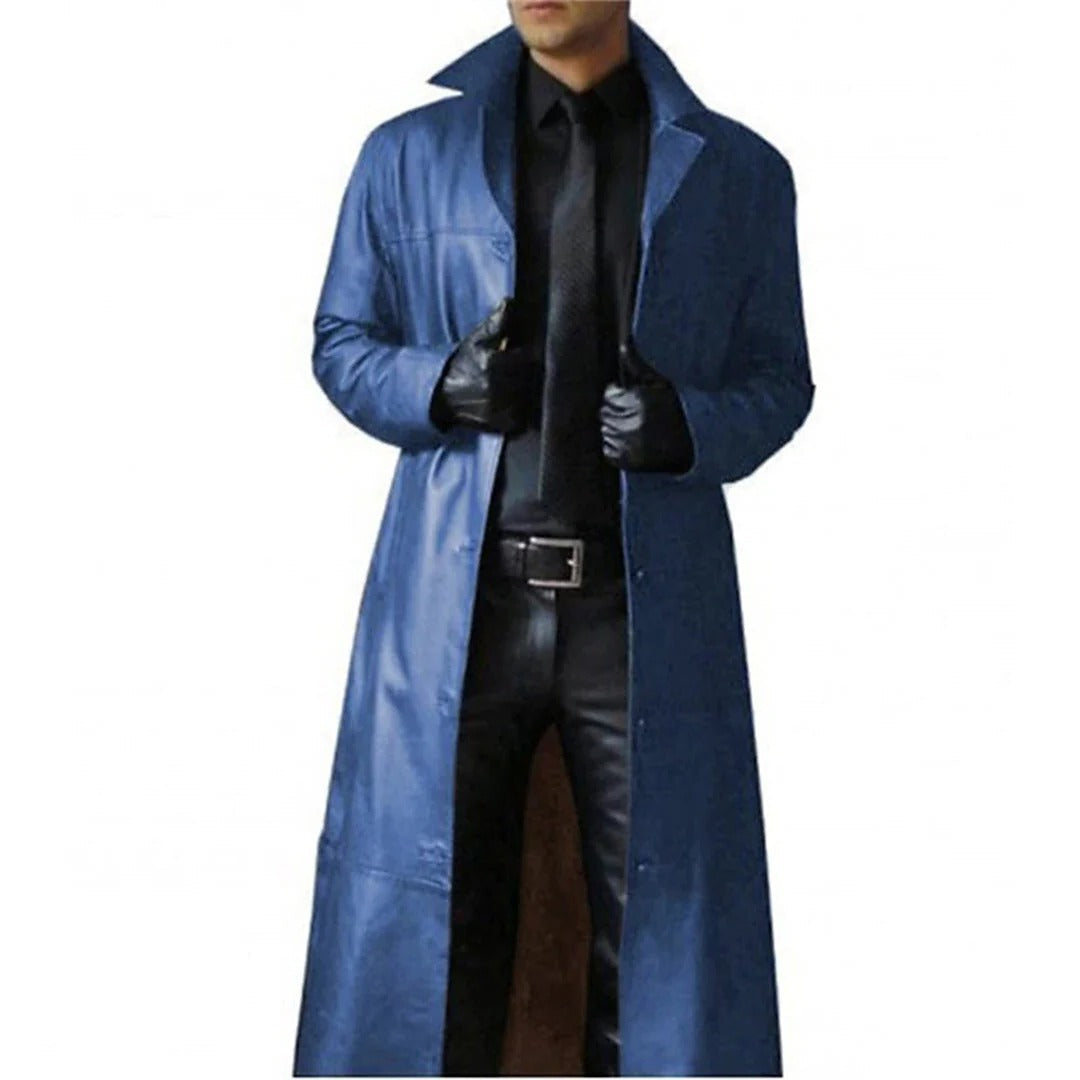 Manteau Long Pour Homme Amawinc Trench Coat Automne Hiver Résistant Au Vent Et Élégant Pour Tenue Formelle