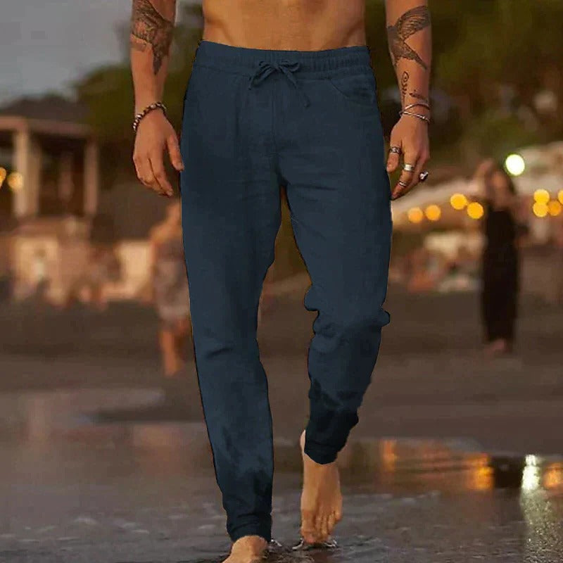 Pantalon Homme Amawinc Léger Respirant Décontracté Style Intemporel Pour Temps Chaud Et Confort