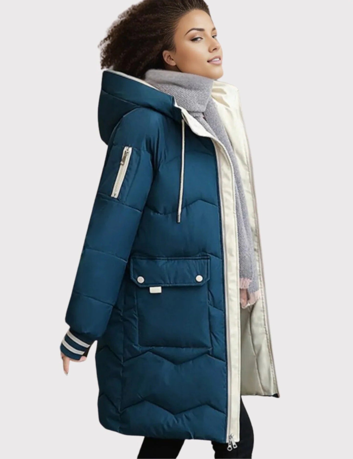 Doudoune Homme À Coupe Ajustée Isolante Avec Doublure Douce Et Capuche Pour Temps Froids