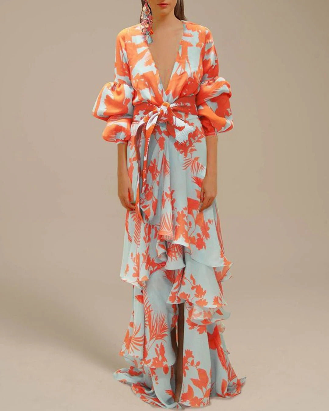 Robe Ceinturée Avec Attache Avant Réglable Pour Un Style Polyvalent Et Raffinée Pour Jour Et Soir