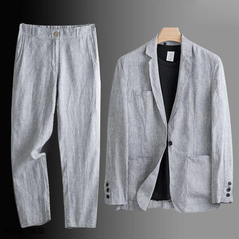 Ensemble Blazer Léger Homme Amawinc Deux Pièces Avec Coupe Décontractée Pour Temps Chaud Bureau et Loisirs