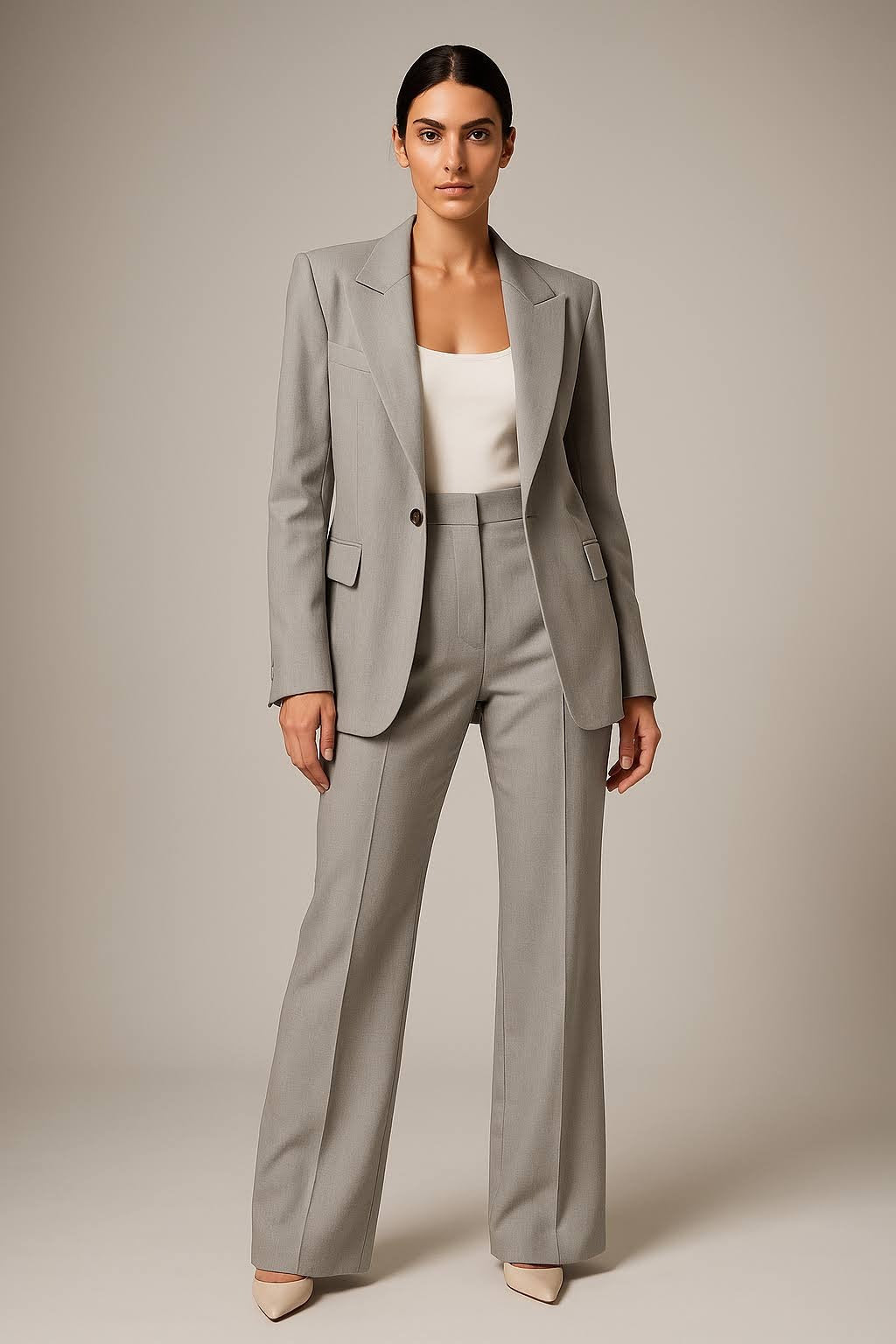 Ensemble Deux Pièces Veste Et Pantalon Professionnel Élégant Léger Et Respirant Pour Le Bureau