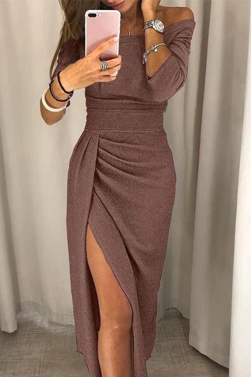 Robe De Gala À Épaules Dénudées Élégante Pour Mariages Et Galas Avec Encolure Délicate Et Confortable Amawinc