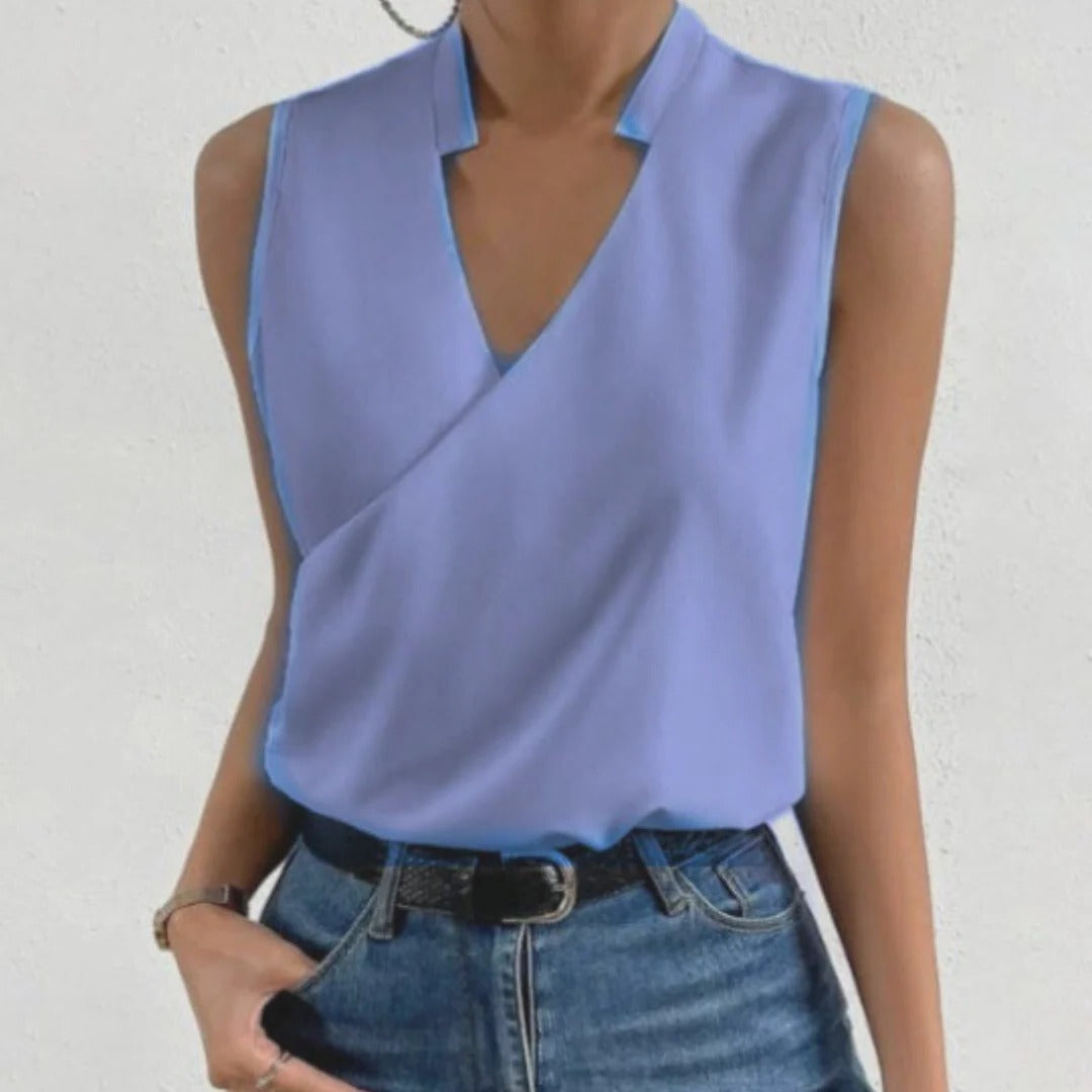 Top Col V Été Pour Femme Amawinc Léger Et Respirant Confortable Et Élégant Pour Journées Chaudes