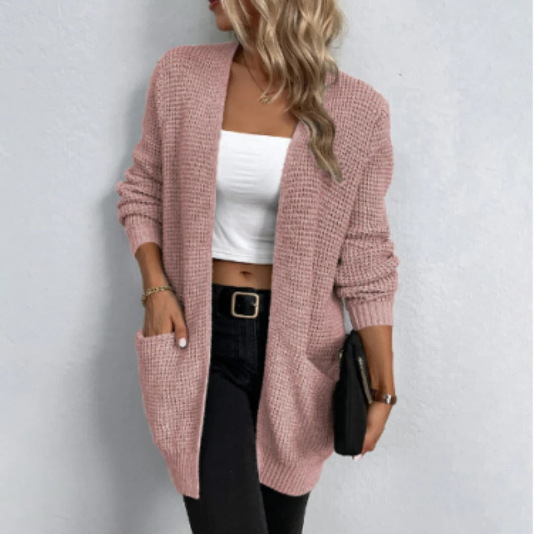 Cardigan Tricot à Manches Longues Amawinc Vêtement de Superposition Confortable pour Tenues Décontractées et Élégantes