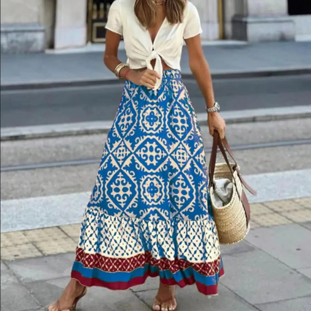Jupe Taille Haute Été Pour Femmes Fluide Et Élégante Pour Toutes Les Occasions Décontractées