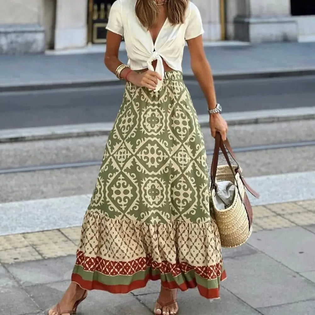 Jupe Taille Haute Été Pour Femmes Fluide Et Élégante Pour Toutes Les Occasions Décontractées