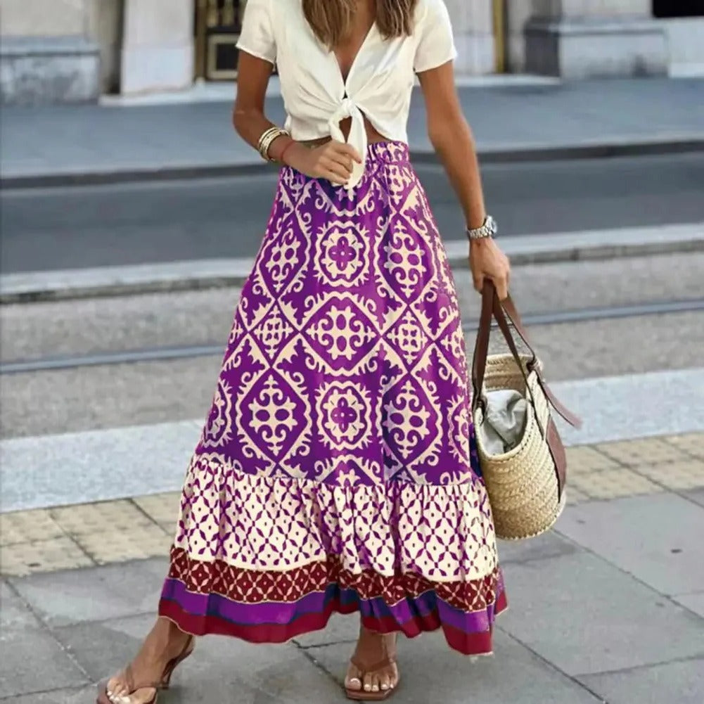 Jupe Taille Haute Été Pour Femmes Fluide Et Élégante Pour Toutes Les Occasions Décontractées