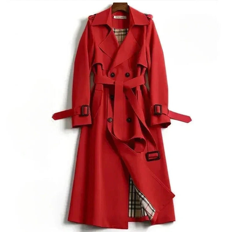 Manteau Trench Femme Coupe Structurée Polyvalent Pour Toutes Occasions Quotidiennes