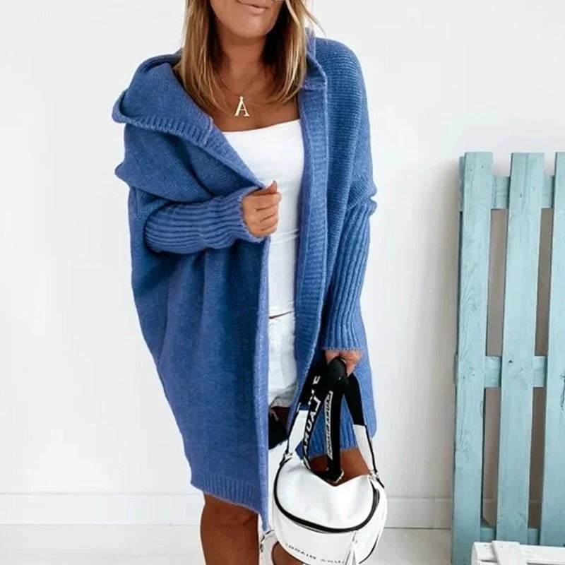 Cardigan En Maille À Capuche Oversize Amawinc Confort Décontracté Pour Automne Et Hiver