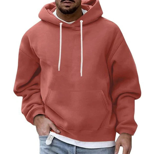 Sweat À Capuche Homme Avec Poche Frontale Capuche À Cordon Confort Décontracté Bleu Clair Par Amawinc