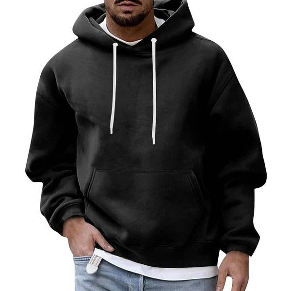 Sweat À Capuche Homme Avec Poche Frontale Capuche À Cordon Confort Décontracté Bleu Clair Par Amawinc