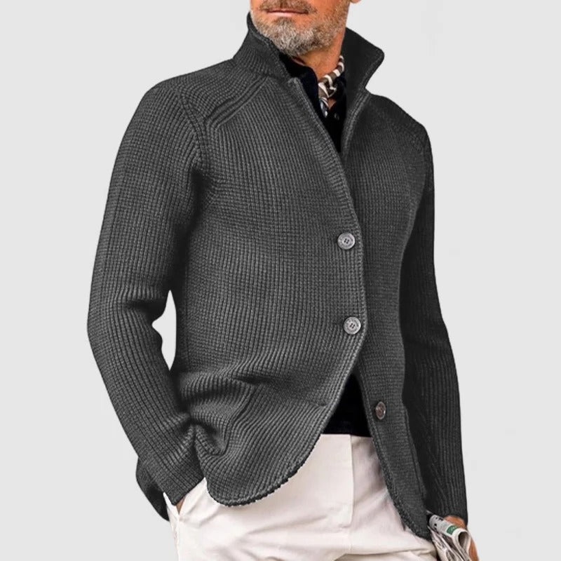 Cardigan Pour Homme Tricot Boutonné Devant En Couche Classique Pour Décontracté Et Habillé