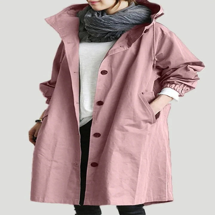 Manteau Long Imperméable À Capuche Pour Femme Pour Usage Extérieur Quotidien Et Temps Pluvieux