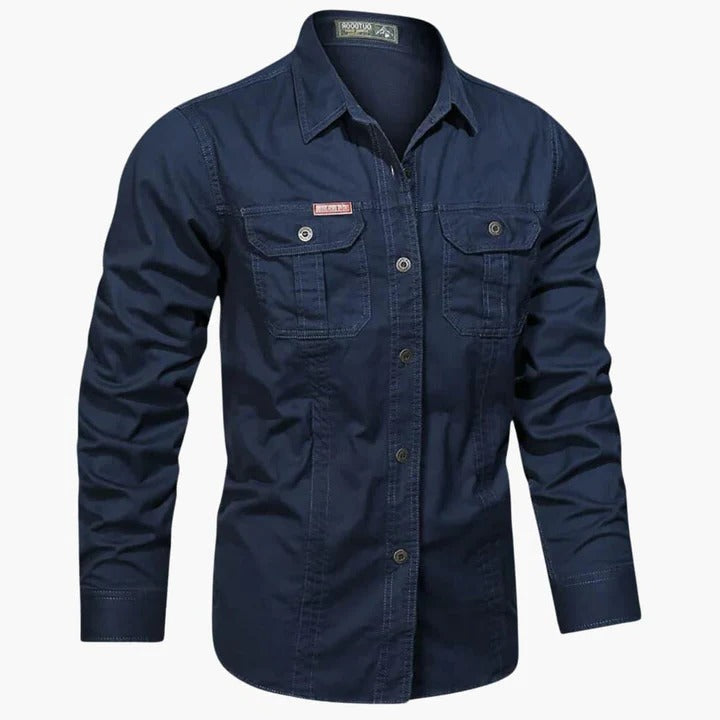 Chemise Cargo À Manches Longues Pour Homme Amawinc Avec Poches Frontales Khaki Polyvalente Pour Tous Les Jours