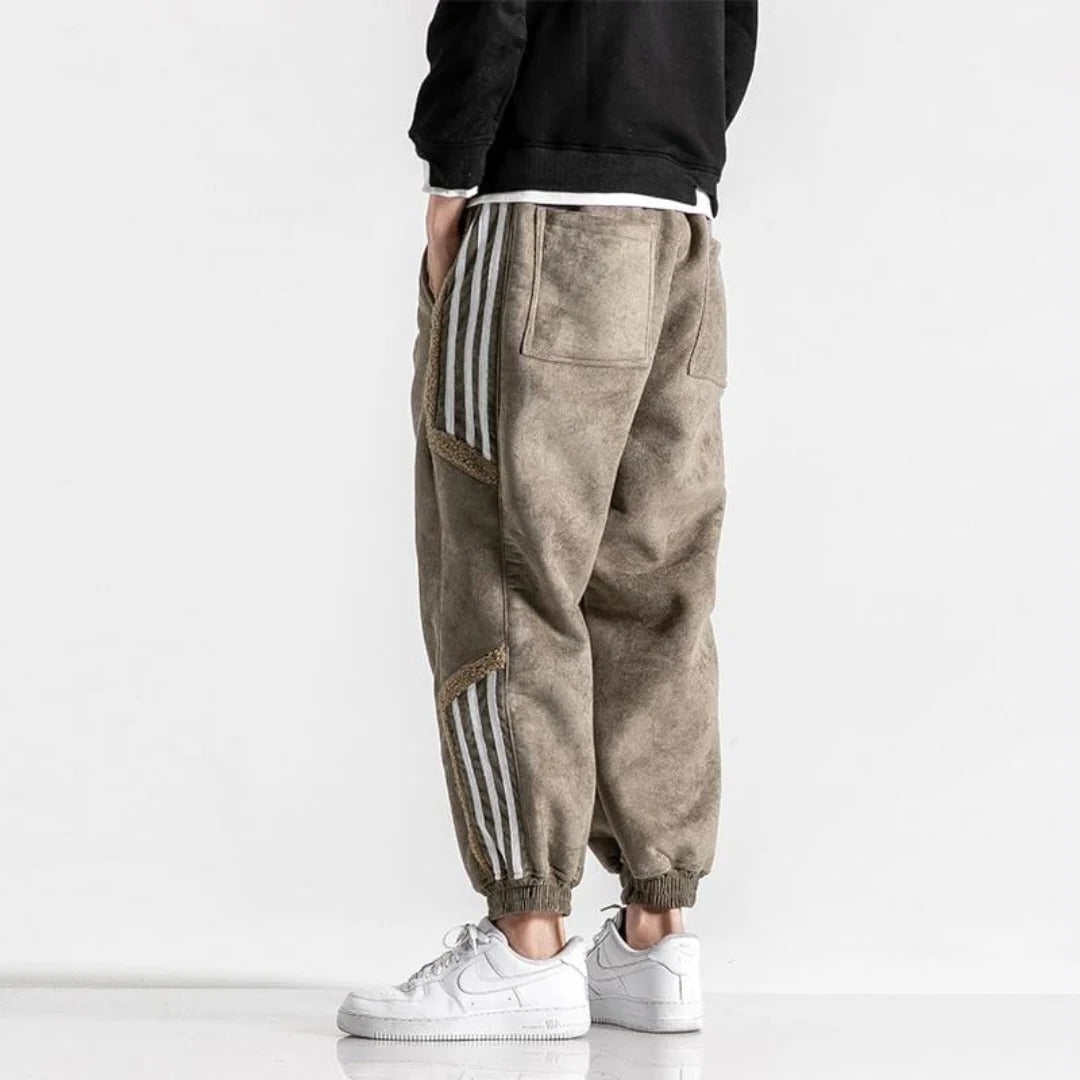 Pantalon Jogger Décontracté Pour Homme Avec Bandes Latérales, Coupe Confortable Pour Entraînement Et Détente