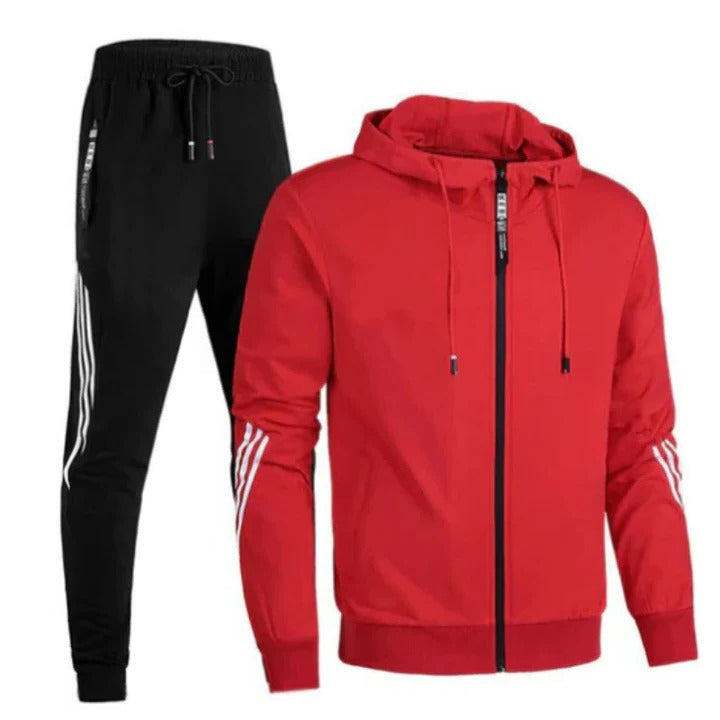 Ensemble Deux Pièces Pour Hommes Slim Fit Zip Hoodie Et Joggers Pour Entraînement Et Vie Quotidienne Amawinc