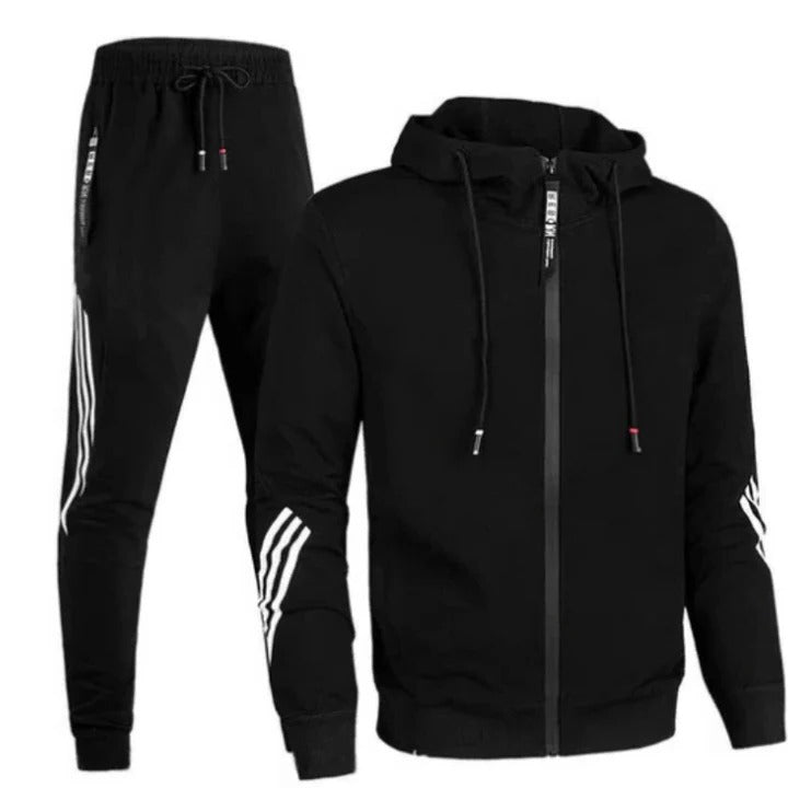 Ensemble Deux Pièces Pour Hommes Slim Fit Zip Hoodie Et Joggers Pour Entraînement Et Vie Quotidienne Amawinc