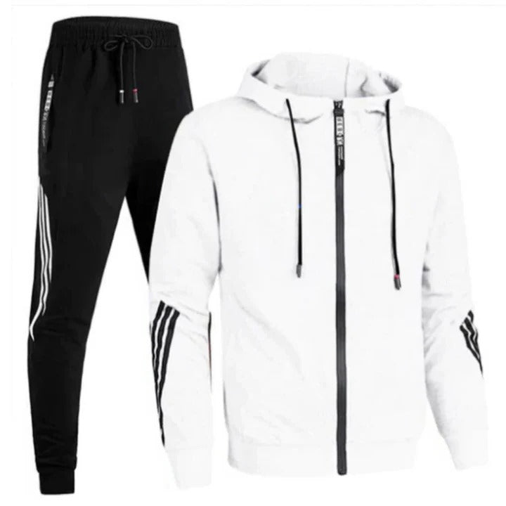 Ensemble Deux Pièces Pour Hommes Slim Fit Zip Hoodie Et Joggers Pour Entraînement Et Vie Quotidienne Amawinc