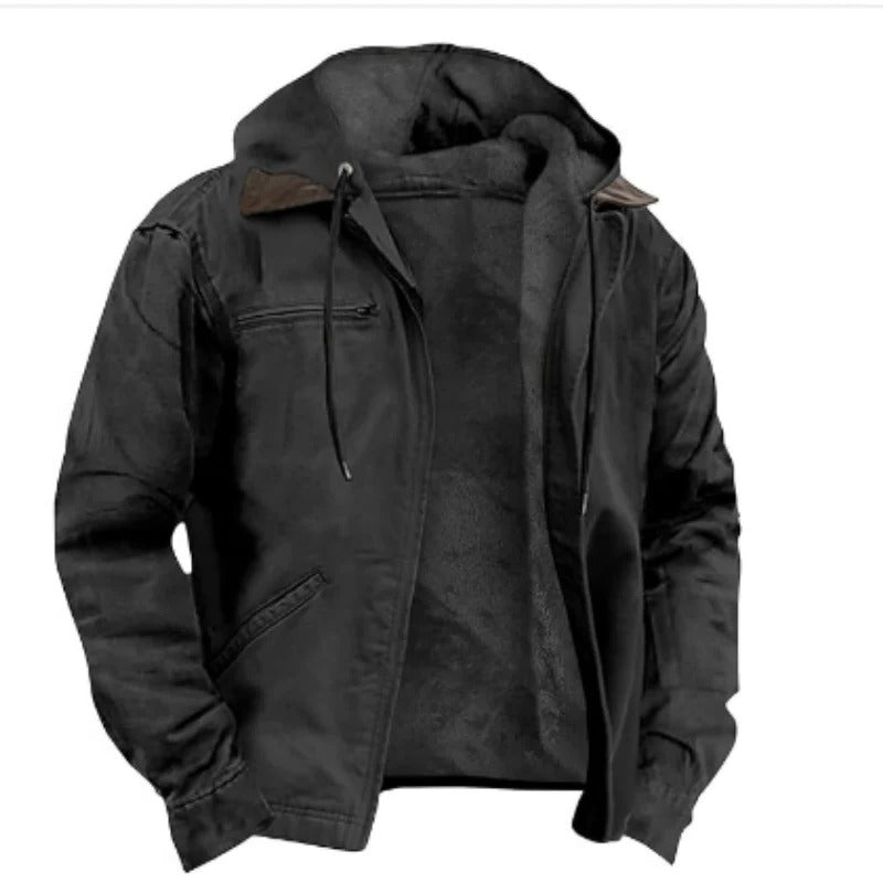 Manteau à Capuche Classique Pour Homme Amawinc Hiver Chaud et Confortable Pour Tous les Jours et Déplacements