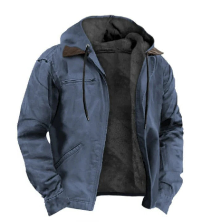 Manteau à Capuche Classique Pour Homme Amawinc Hiver Chaud et Confortable Pour Tous les Jours et Déplacements