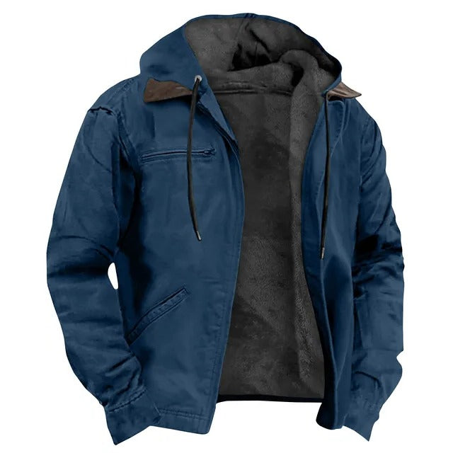 Manteau à Capuche Classique Pour Homme Amawinc Hiver Chaud et Confortable Pour Tous les Jours et Déplacements