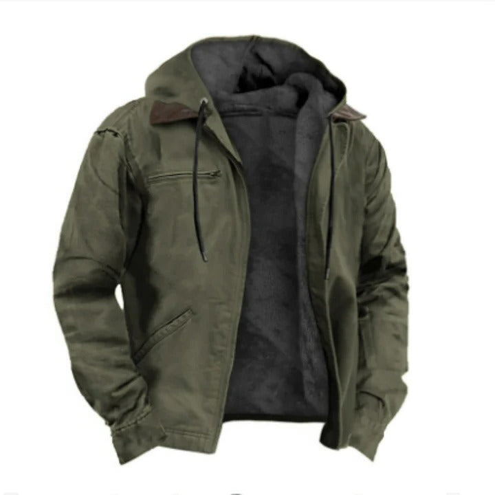 Manteau à Capuche Classique Pour Homme Amawinc Hiver Chaud et Confortable Pour Tous les Jours et Déplacements