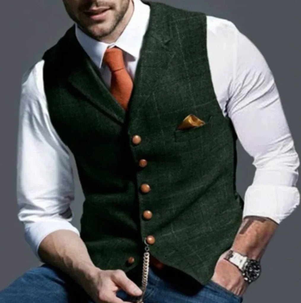 Amawinc Gilet De Costume Slim Classique Homme À Six Boutons Pour Tenue Formelle Et Décontractée