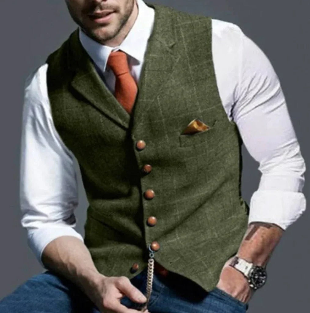 Amawinc Gilet De Costume Slim Classique Homme À Six Boutons Pour Tenue Formelle Et Décontractée