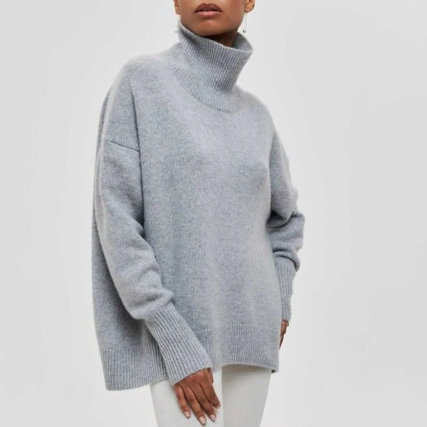 Pull Col Roulé Décontracté Pour Femmes En Maille Douce Et Confortable Polyvalent Avec Jeans Ou Jupes