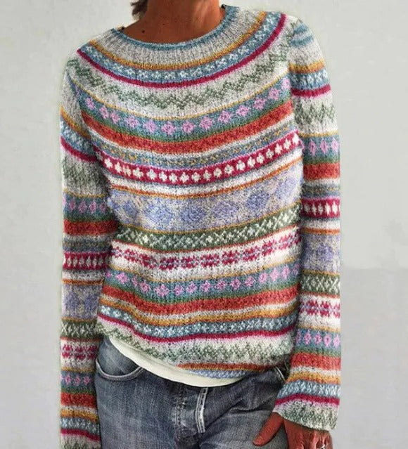 Pull Hiver Vintage Pour Femmes Confortable Et Chaud Avec Style Intemporel Pour Sorties Décontractées À La Maison