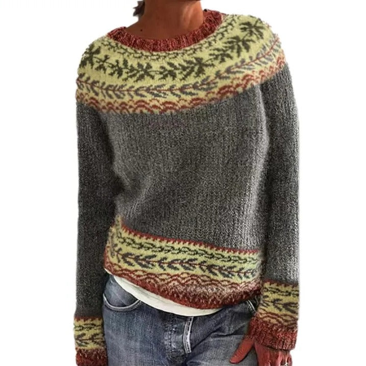 Pull Hiver Vintage Pour Femmes Confortable Et Chaud Avec Style Intemporel Pour Sorties Décontractées À La Maison