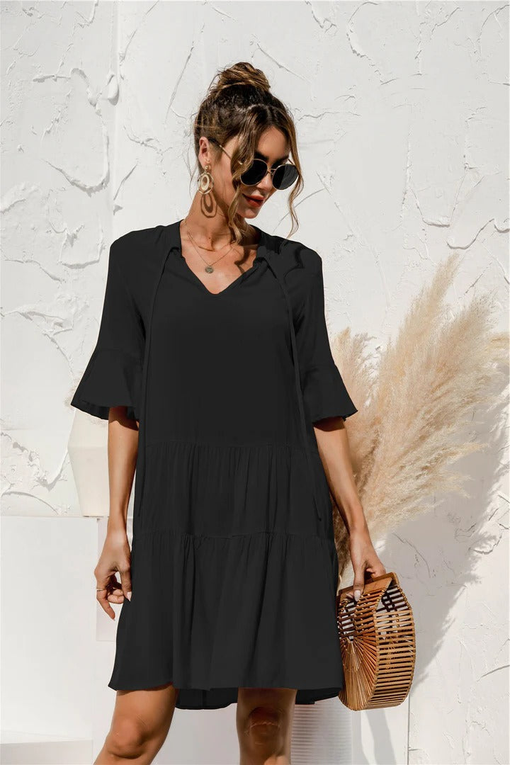 Robe D'Été Femme À Taille Basse Amawinc Confort Décontractée Semiformal Pour Sorties