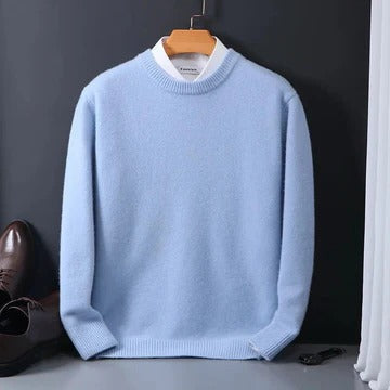 Pull En Cachemire Classique Pour Homme Col Rond Gris Clair Doux Pour Tenue Formelle Et Décontractée Par Amawinc