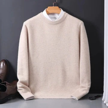 Pull En Cachemire Classique Pour Homme Col Rond Gris Clair Doux Pour Tenue Formelle Et Décontractée Par Amawinc
