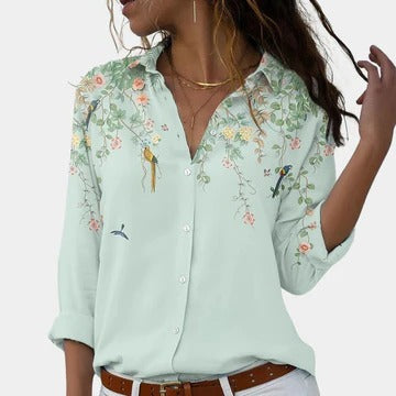 Blouse Florale Pour Femmes Amawinc Élégance Raffinée Et Confort Quotidien Pour Bureau Et Dîners Élégants