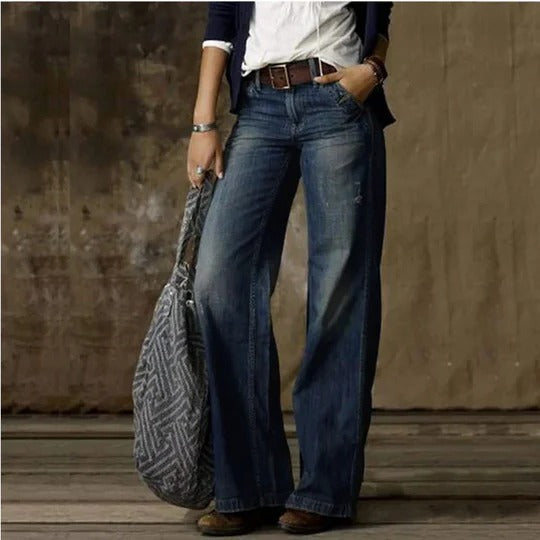 Jean Femme Droite Classique Confort Tous Les Jours Avec Coupe Structurée Et Design Polyvalent
