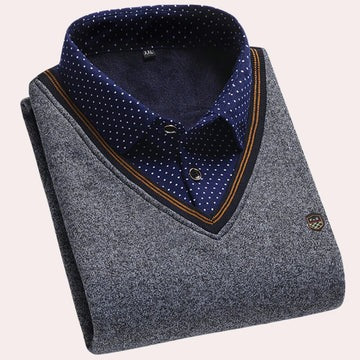 Pull En Maille À Col Chemise Pour Homme Collection Amawinc Smart Casual Pour Port Quotidien