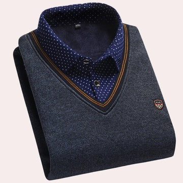Pull En Maille À Col Chemise Pour Homme Collection Amawinc Smart Casual Pour Port Quotidien