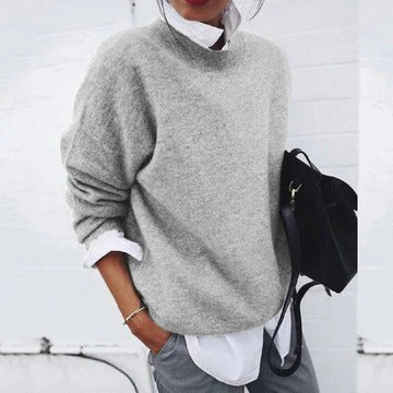 Pull Femme Classique À Col Rond Amawinc Maille Intemporelle Et Polyvalente Pour Tous Les Jours