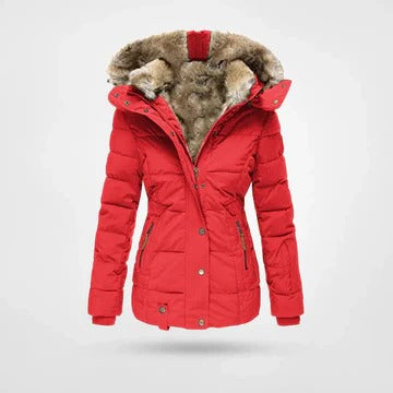 Manteau Hiver Capuche Pour Femme Imperméable Avec Doublure Chaude Et Isolation Protégeant Contre Le Vent