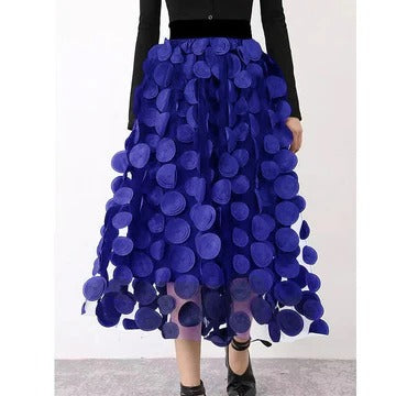 Jupe Patchwork Tulle À Pois Pour Femme Élégante Pour Toutes Occasions Avec Volants
