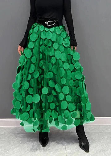 Jupe Patchwork Tulle À Pois Pour Femme Élégante Pour Toutes Occasions Avec Volants
